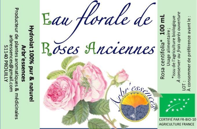 Eau florale de roses anciennes