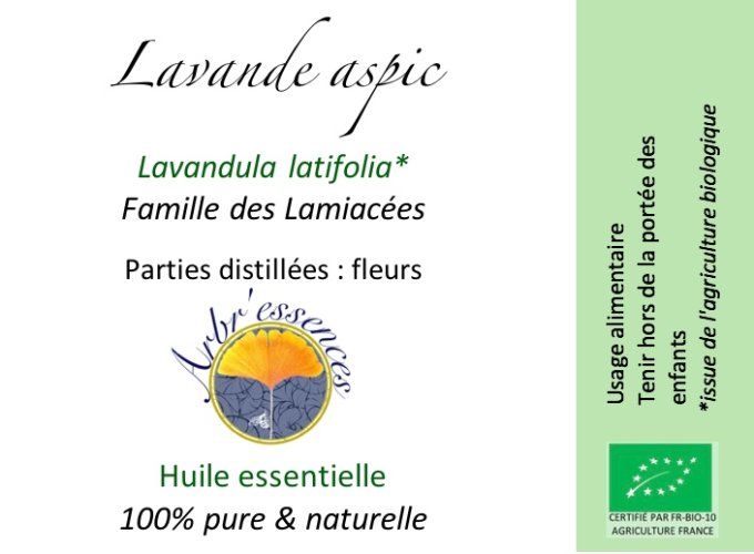 Huile essentielle de lavande aspic
