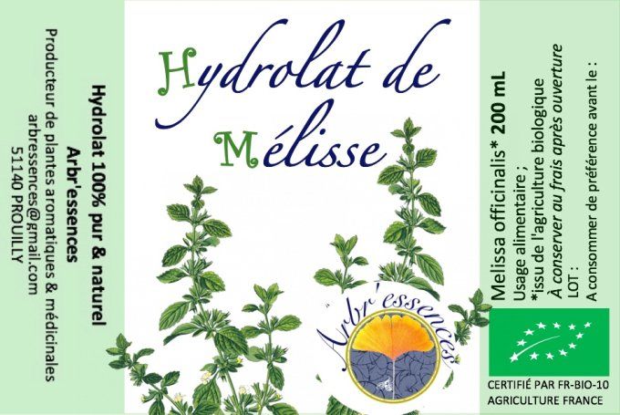 Hydrolat de mélisse officinale