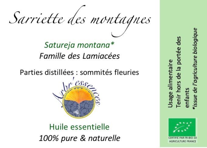 Huile essentielle de sarriette des montagnes